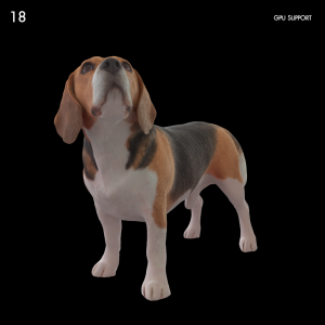 Realistic Beagle Dog Proxy Model for SketchUp