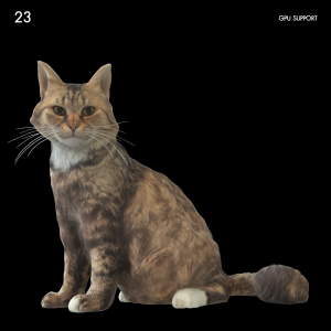 Cat Mesh Model for SketchUp with V-Ray