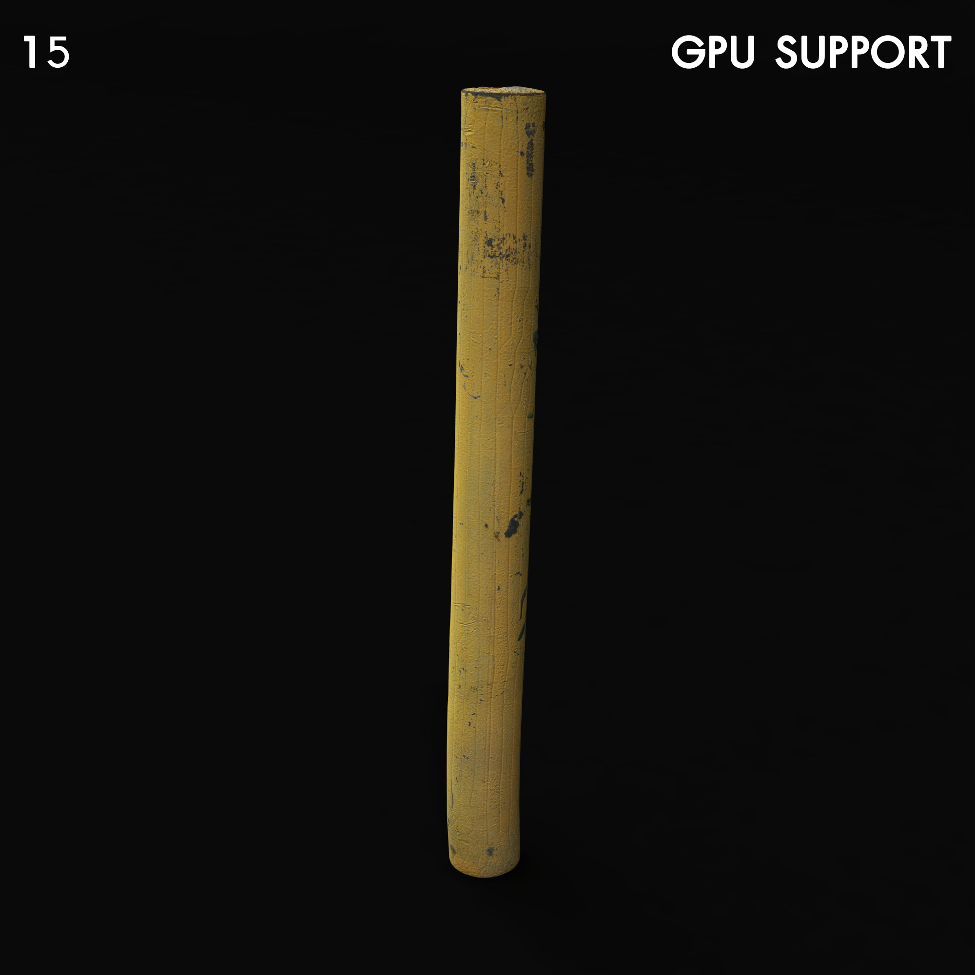 Yellow Metal Bollard