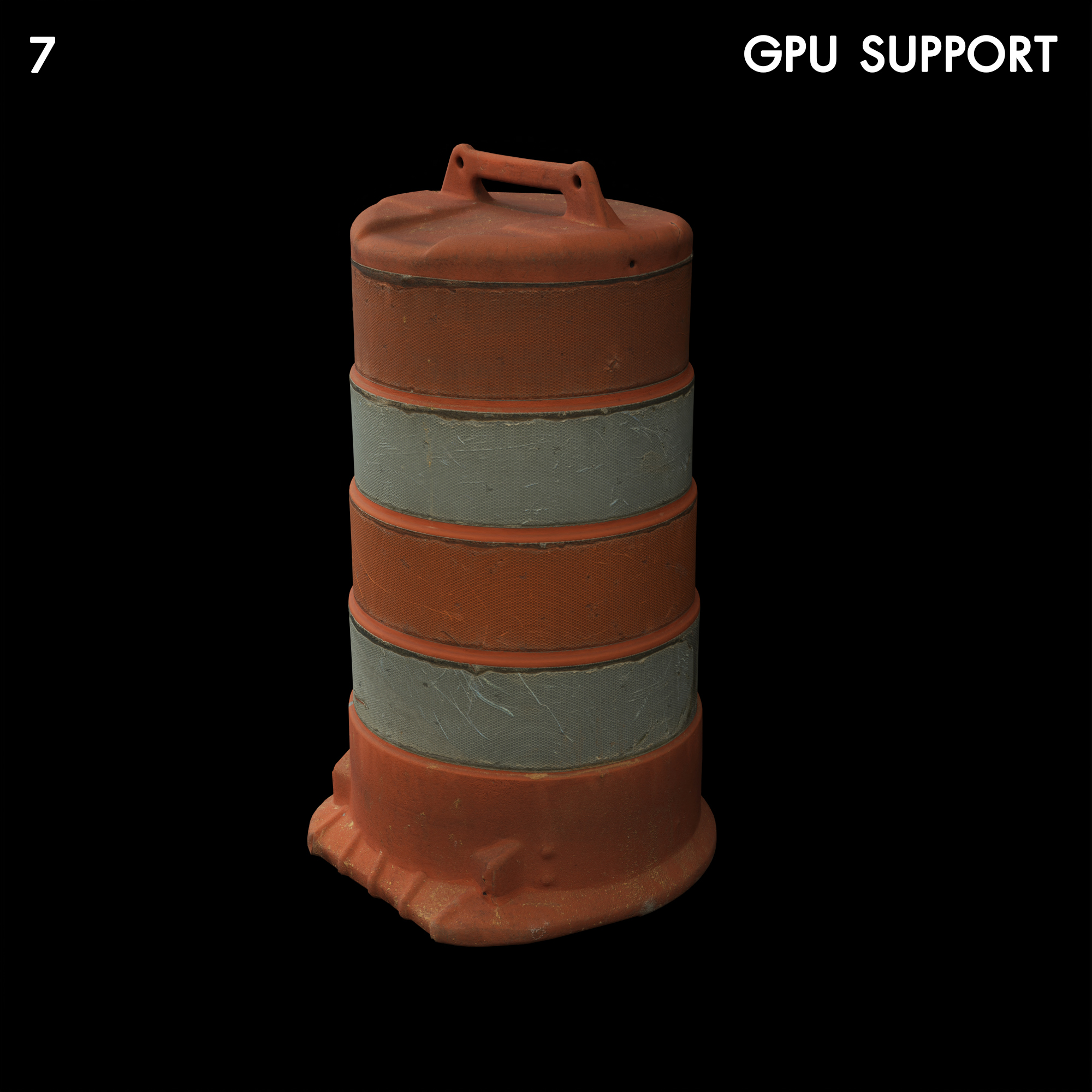 Construction Barrel Proxy Model for SketchUp with V-Ray
