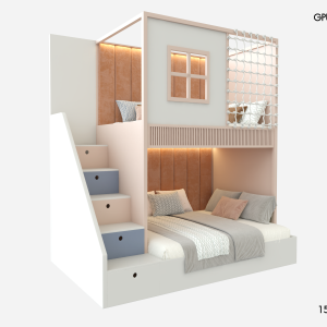 Designer Two-Level Bed